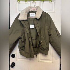 American Eagle Sherpa Collar Bomber Jacket